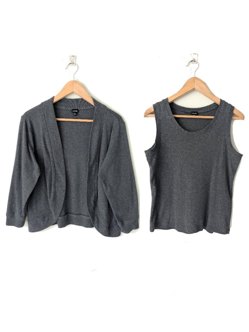 100% cotton 3/4 sleeve sweater & sleeveless top set Rafaella